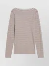 Brunello Cucinelli Sparkling Striped Sweater In Cashmere And Silk In Pink