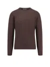 Brunello Cucinelli Cashmere-blend Crewneck Sweater In Brown