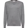 Brunello Cucinelli Men's Cashmere And Silk Lightweight Sweater In Dark Grey