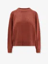 Brunello Cucinelli Cashmere And Silk Sweater With Sequins In Brown