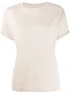 Brunello Cucinelli Cashmere And Silk T-shirt In Neutral