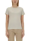 Brunello Cucinelli Cashmere And Silk T-shirt In Bianco