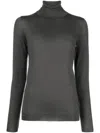 Brunello Cucinelli Luxe Cashmere Silk Turtleneck Sweater In Gray