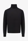 Brunello Cucinelli Knit Turtleneck Sweater Ribbed Cuffs In Black