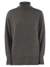 Brunello Cucinelli Sequin-embellished Roll-neck Jumper In Plum