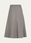Brunello Cucinelli Wool Skirt In C6081 Grey