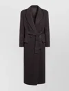 Brunello Cucinelli Cashmere And Wool Belted Coat In Brown