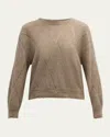 Brunello Cucinelli Cashmere And Wool Blend Sequin Argyle Sweater In Ck074 Brown