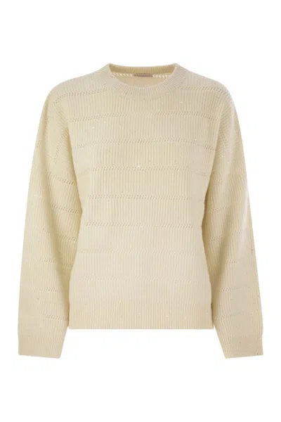 BRUNELLO CUCINELLI BRUNELLO CUCINELLI CASHMERE AND WOOL CREW-NECK SWEATER