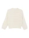 Brunello Cucinelli Women Ivory Diamond Cashmere And Wool Sweater In Neutral