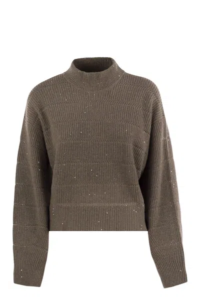 BRUNELLO CUCINELLI BRUNELLO CUCINELLI CASHMERE AND WOOL TURTLENECK SWEATER