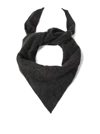 Brunello Cucinelli Cashmere Bandana Scarf In Gray