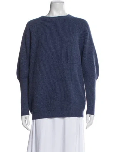 Pre-owned Brunello Cucinelli Cashmere Bateau Neckline Sweater In Blue