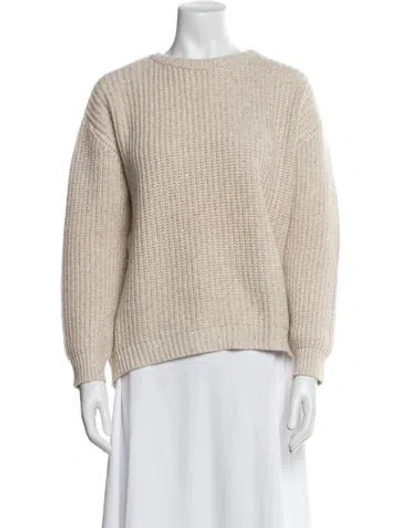 Pre-owned Brunello Cucinelli Cashmere Bateau Neckline Sweater In Blue