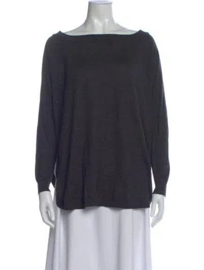 Pre-owned Brunello Cucinelli Cashmere Bateau Neckline Sweater In Blue
