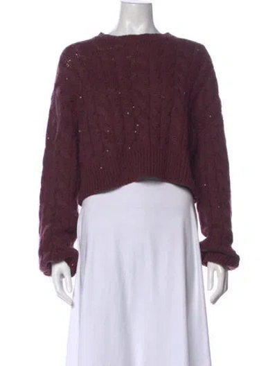Pre-owned Brunello Cucinelli Cashmere Bateau Neckline Sweater In Burgundy