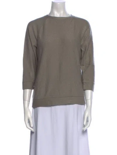 Pre-owned Brunello Cucinelli Cashmere Bateau Neckline Sweater In Gray