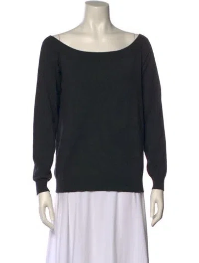 Pre-owned Brunello Cucinelli Cashmere Bateau Neckline Sweater In Gray