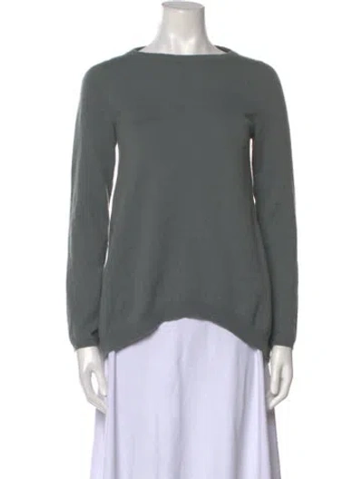 Pre-owned Brunello Cucinelli Cashmere Bateau Neckline Sweater In Green