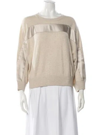 Pre-owned Brunello Cucinelli Cashmere Bateau Neckline Sweater In Neutral