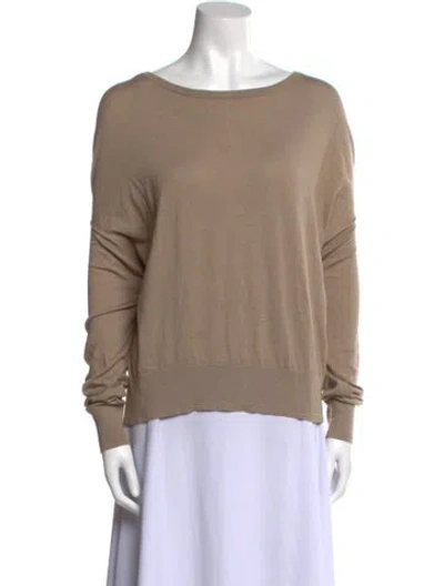 Pre-owned Brunello Cucinelli Cashmere Bateau Neckline Sweater In Neutral
