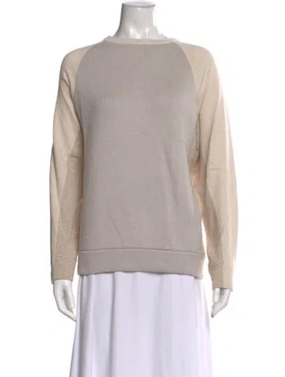 Pre-owned Brunello Cucinelli Cashmere Bateau Neckline Sweater In Neutral