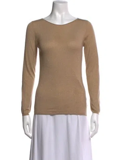 Pre-owned Brunello Cucinelli Cashmere Bateau Neckline Sweater In Neutrals