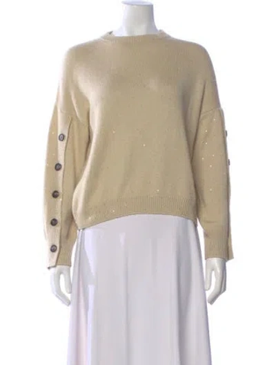 Pre-owned Brunello Cucinelli Cashmere Bateau Neckline Sweater W/ Tags In Neutral