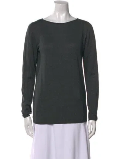 Pre-owned Brunello Cucinelli Cashmere Bateau Neckline Sweatshirt In Gray