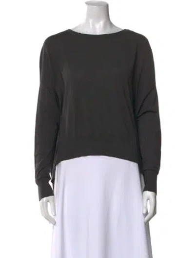 Pre-owned Brunello Cucinelli Cashmere Bateau Neckline Sweatshirt In Gray