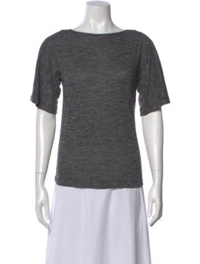 Pre-owned Brunello Cucinelli Cashmere Bateau Neckline T-shirt In Gray