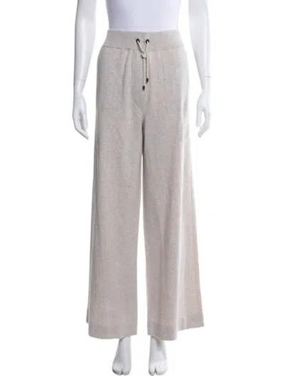 Pre-owned Brunello Cucinelli Cashmere Beaded Accents Sweatpants W/ Tags In Neutral