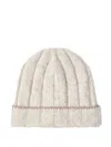 Brunello Cucinelli Cashmere Rib Knit Beanie