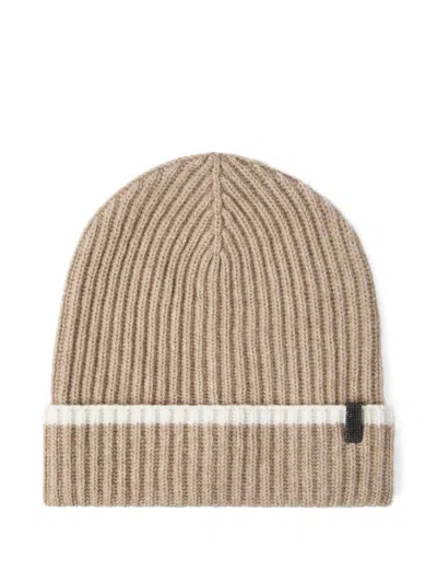 Brunello Cucinelli Cashmere Beanie In Brown