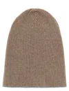 Brunello Cucinelli Beige Beanie Hat In Brown