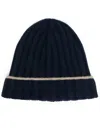 Brunello Cucinelli Men Ribbed Beanie In Blue