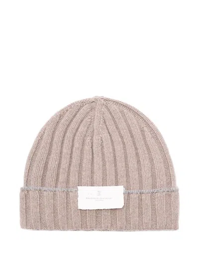 Brunello Cucinelli Cashmere Beanie In Brown