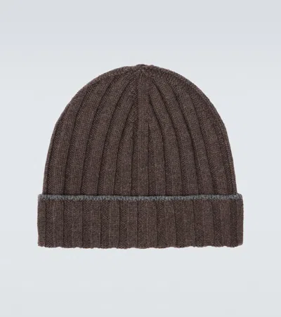 Brunello Cucinelli Cashmere Beanie In Brown
