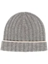 Brunello Cucinelli Cashmere Beanie In Gray