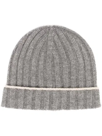 Brunello Cucinelli Cashmere Beanie In Gray