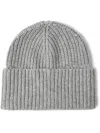 Brunello Cucinelli Cashmere English Rib Beanie In Grey