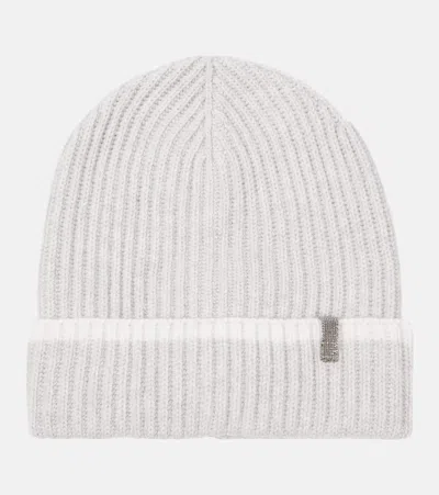 Brunello Cucinelli Cashmere Beanie In Grey