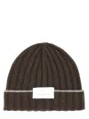 Brunello Cucinelli Ribbed-knit Logo-patch Beanie Hat