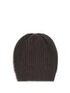 Brunello Cucinelli Ribbed Sequin-embellished Beannie Hat In Brown