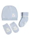 Brunello Cucinelli Cashmere Beanie Hat Set In Blue