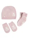 Brunello Cucinelli Cashmere Beanie Hat Set In Gold