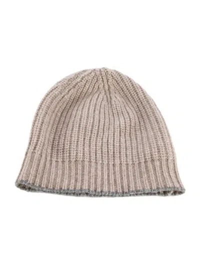 Pre-owned Brunello Cucinelli Cashmere Beanie In Neutral
