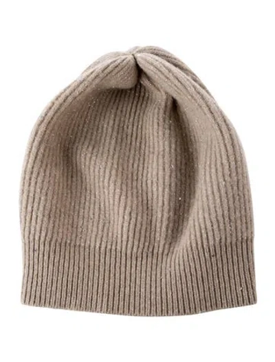 Pre-owned Brunello Cucinelli Cashmere Beanie In Neutrals