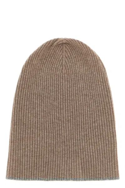 Brunello Cucinelli Cashmere Beanie In Sand