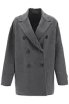 Brunello Cucinelli Hand-finished Caban Jacket In Grigio